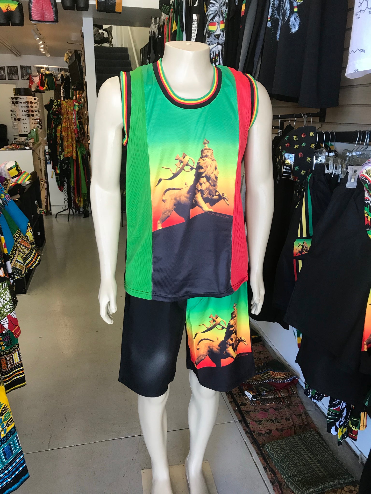 rasta Lion men's two piece.